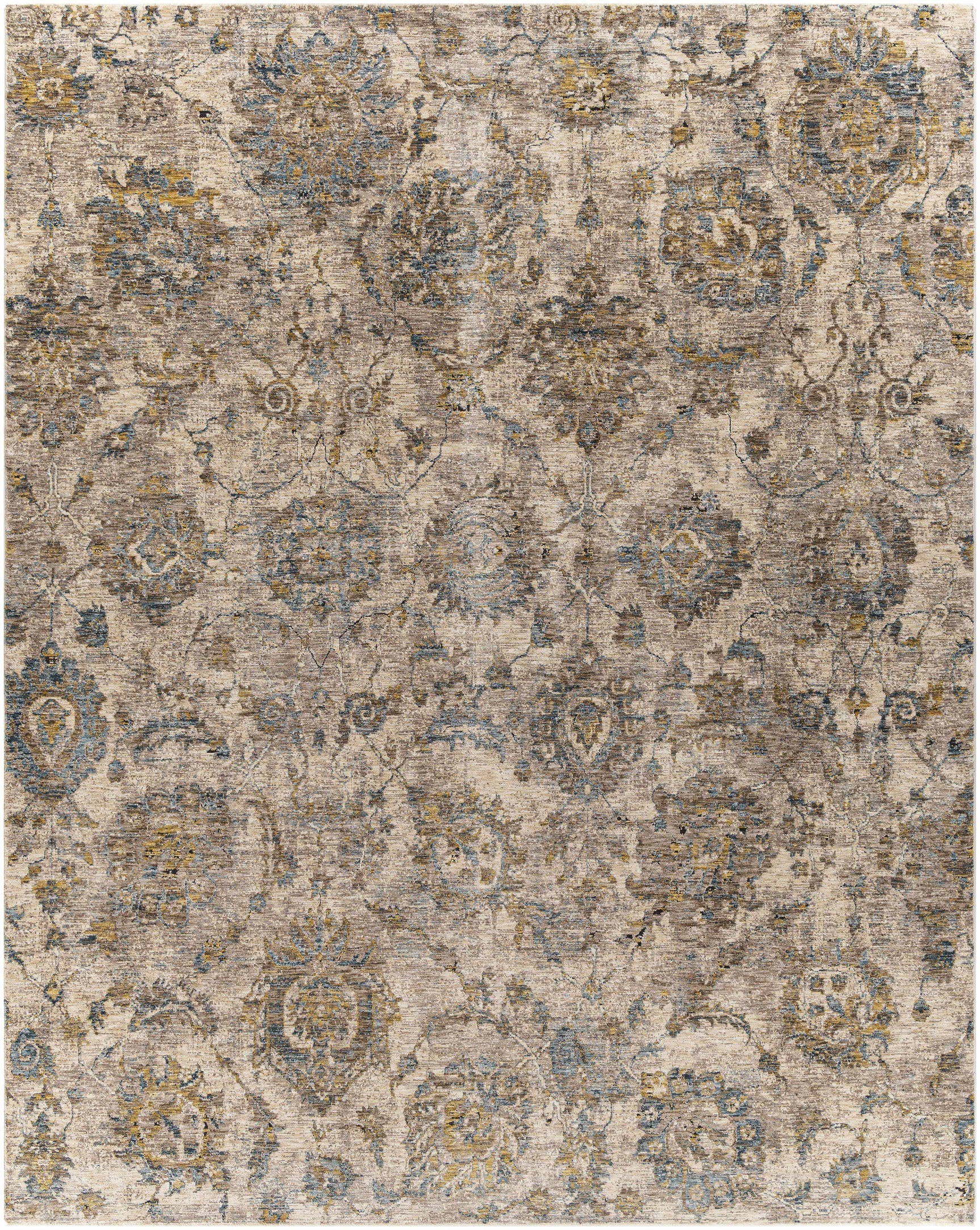Morinville Teal Floral Rug - Ornate Home