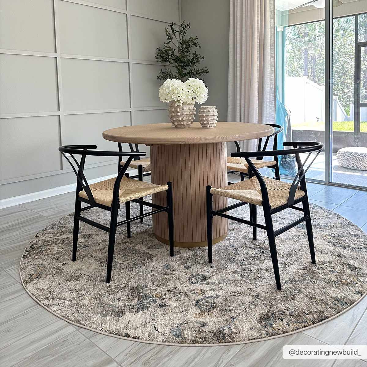 Morinville Teal Floral Rug - Ornate Home