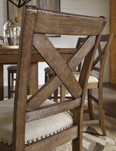 Moriville Beige Counter Height Bar Chair (Set of 2) - Ornate Home