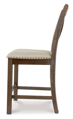 Moriville Beige Counter Height Bar Chair (Set of 2) - Ornate Home