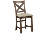Moriville Beige Counter Height Dining Table and 2 Barstools and Bench - Ornate Home