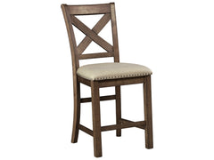 Moriville Beige Counter Height Dining Table and 2 Barstools and Bench - Ornate Home