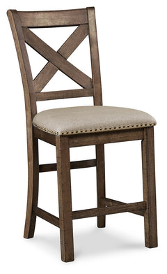 Moriville Beige Counter Height Dining Table and 4 Barstools - Ornate Home