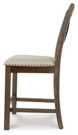 Moriville Beige Counter Height Dining Table and 6 Barstools (Online Special Price) - Ornate Home