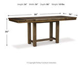 Moriville Beige Counter Height Dining Table and 6 Barstools (Online Special Price) - Ornate Home