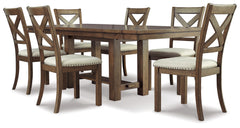 Moriville Beige Dining Table and 6 Chairs - Ornate Home