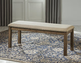 Moriville Brown/Beige Dining Table and 4 Chairs and Bench - Ornate Home