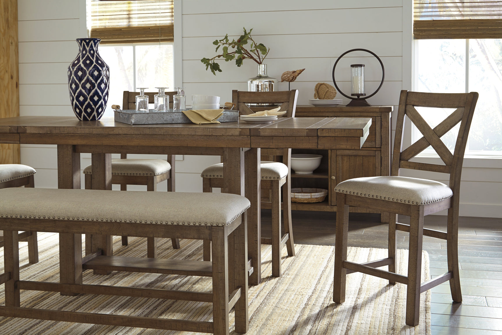 Moriville Counter Height Dining Bench (Online Special Price) - Ornate Home