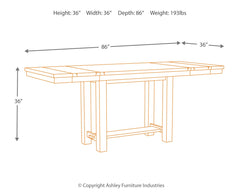 Moriville Counter Height Dining Extension Table - Ornate Home