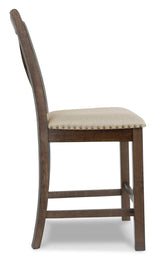 Moriville Grayish Brown Counter Height Dining Table, 4 Barstools and Server - Ornate Home