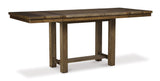 Moriville Grayish Brown Counter Height Dining Table, 4 Barstools and Server - Ornate Home