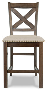 Moriville Grayish Brown Counter Height Extension Table & 8 Barstools (Online Special Price) - Ornate Home