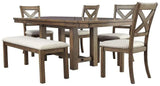 Moriville Grayish Brown Dining Room Set / 6pc (Online Special Price) - Ornate Home