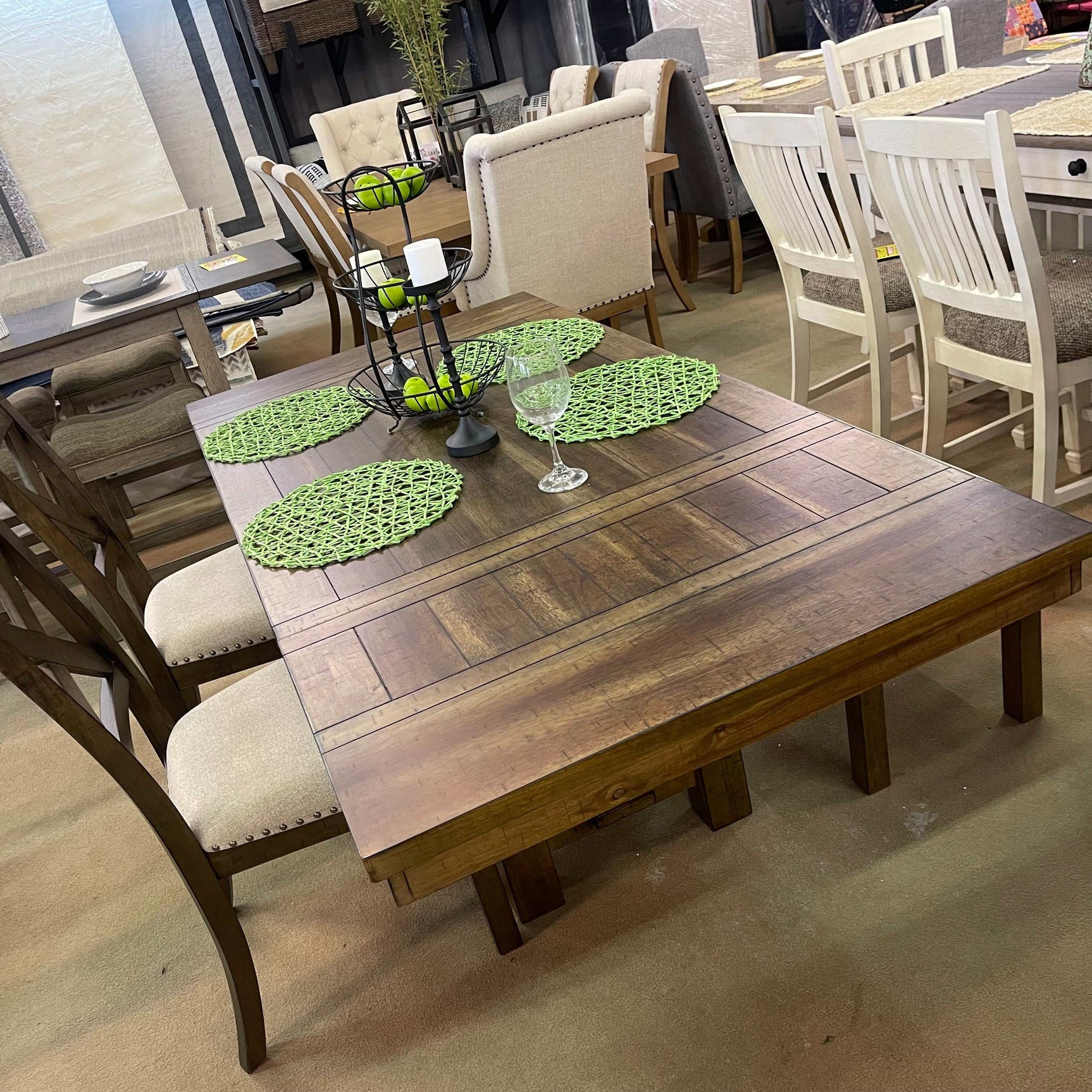 Moriville Grayish Brown Dining Room Set / 6pc - Ornate Home