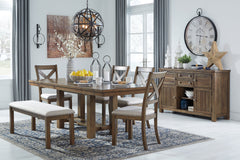Moriville Grayish Brown Dining Room Table w/ Extension - Ornate Home