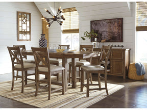 Moriville Grayish Brown Dining Table and 6 Chairs / 7-Piece Set - Ornate Home