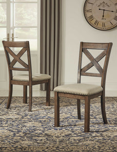 Moriville Grayish Brown Dining Table and 6 Chairs / 7-Piece Set - Ornate Home