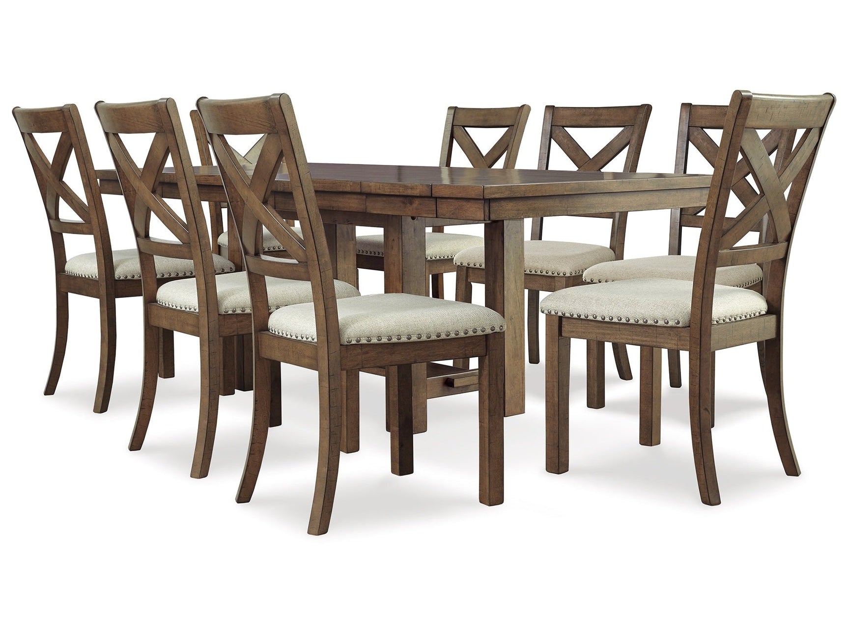 Moriville Grayish Brown Dining Table w/8 Chairs (Online Special Price) - Ornate Home