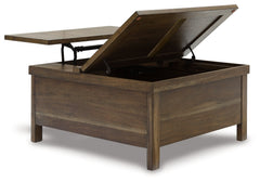 Moriville Grayish Brown Lift-Top Coffee Table - Ornate Home