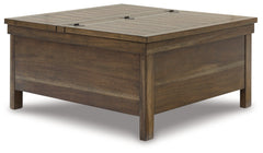 Moriville Grayish Brown Lift-Top Coffee Table - Ornate Home