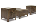 Moriville Grayish Brown Lift-top Coffee Table and 2 End Tables (Online Special Price) - Ornate Home