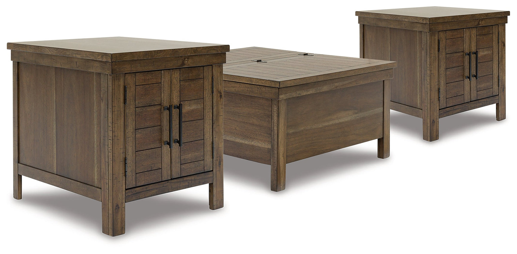 Moriville Grayish Brown Lift-top Coffee Table and 2 End Tables (Online Special Price) - Ornate Home