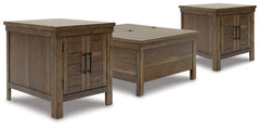 Moriville Grayish Brown Lift-top Coffee Table and 2 End Tables - Ornate Home