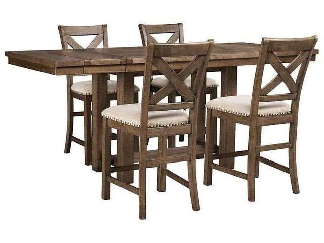 Moriville 5-Piece Counter Height Dining Room Set (Online Special Price) - Ornate Home