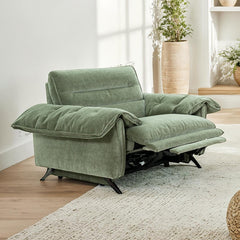 Morley Sage Green Power Recliner - Ornate Home