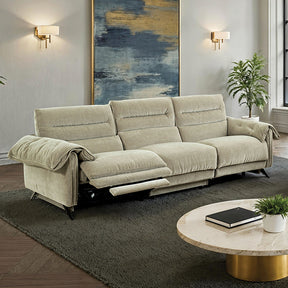 Morley Taupe Power Sofa + Loveseat - Ornate Home