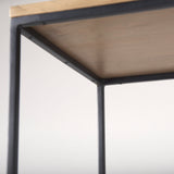 Morris Beige/Black Wood 4-Tier Shelving Unit