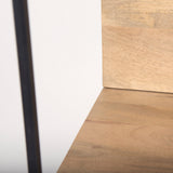 Morris Beige/Black Wood 4-Tier Shelving Unit