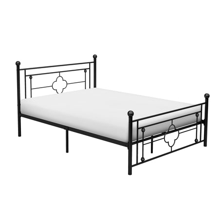 Morris Black Full Metal Platform Bed - Ornate Home
