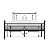 Morris Black Full Metal Platform Bed - Ornate Home