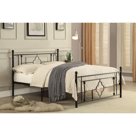 Morris Black Full Metal Platform Bed - Ornate Home