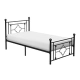 Morris Black Twin Metal Platform Bed - Ornate Home