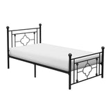 Morris Black Twin Metal Platform Bed - Ornate Home