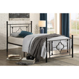 Morris Black Twin Metal Platform Bed - Ornate Home
