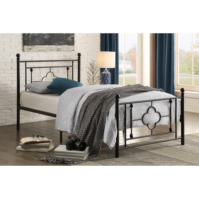 Morris Black Twin Metal Platform Bed - Ornate Home