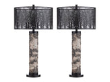 Morris Black/White Table Lamp (Set of 2) - Ornate Home