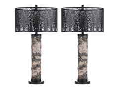 Morris Black/White Table Lamp (Set of 2) - Ornate Home