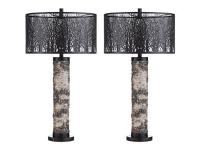 Morris Black/White Table Lamp (Set of 2) - Ornate Home