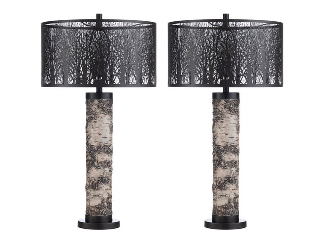 Morris Black/White Table Lamp (Set of 2) - Ornate Home