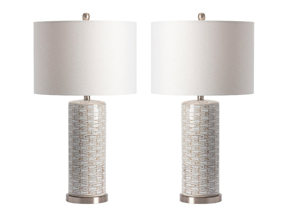 Morrison White Table Lamp (Set of 2) - Ornate Home