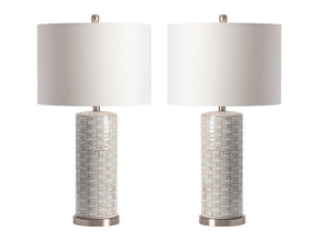 Morrison White Table Lamp (Set of 2) - Ornate Home