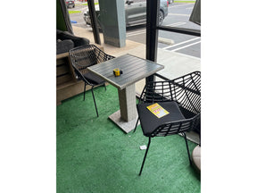 Morro Bay Black & Gray Outdoor Dining Set / 3pc - Ornate Home
