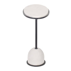 Morro White Marble Side Table - Ornate Home