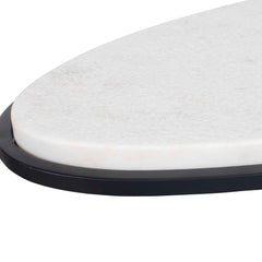 Morro White Marble Side Table - Ornate Home