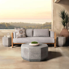 Morse Athena Gray Outdoor Coffee Table - Ornate Home