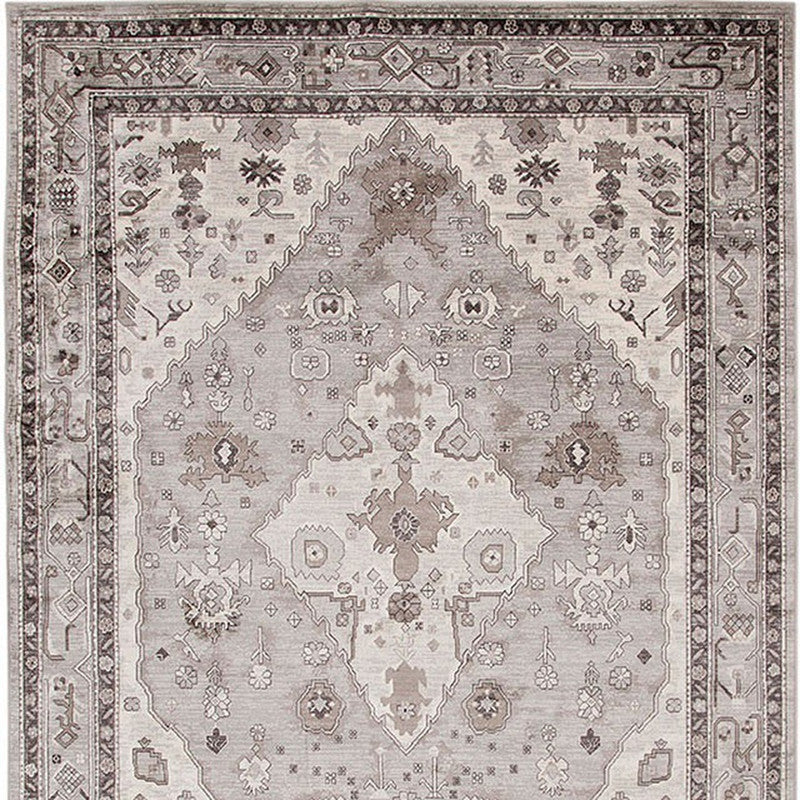 Mortsel Gray 5'3"x7'6" Area Rug - Ornate Home